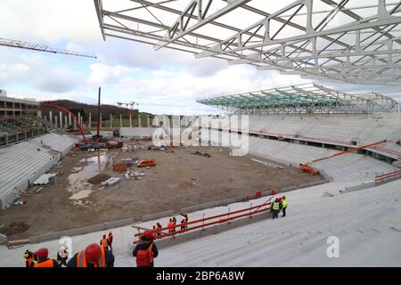 État d'avancement du projet Nouveau stade SC Freiburg Banque D'Images