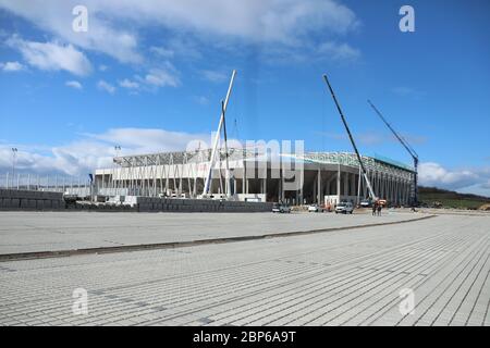 État d'avancement du projet Nouveau stade SC Freiburg Banque D'Images