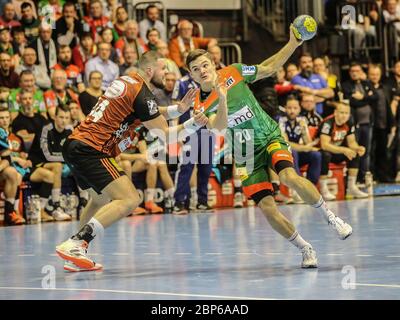 Joueur de handball néerlandais kay kirsten evert smits sc magdeburg Liqui Moly HBL saison 2019-20 Banque D'Images