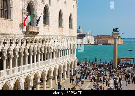 Dodge's Palace et la place Saint-Marc, Venise, Italie Banque D'Images