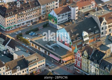 Vue aérienne, Weststrasse Cafe Extrablatt, Nordstrasse, zone piétonne de Hamm, Hamm, zone de la Ruhr, Rhénanie-du-Nord-Westphalie, Allemagne Banque D'Images