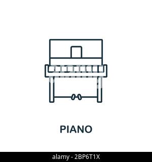 Icône de piano de la collection musicale. Ligne simple icône Piano pour modèles, web design et infographies Illustration de Vecteur