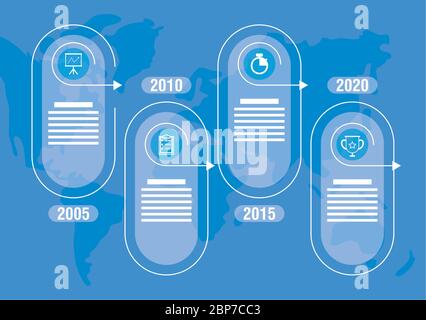 infographie d'entreprise avec icônes des années Illustration de Vecteur