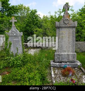 Cimetière, Inimond, massif du Bugey, Ain, France Banque D'Images