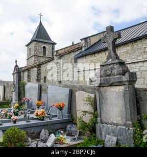 Cimetière, Inimond, massif du Bugey, Ain, France Banque D'Images