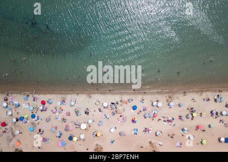 Epanomi Beach, Thessalonique, Grèce, le 17 mai 2020. Banque D'Images