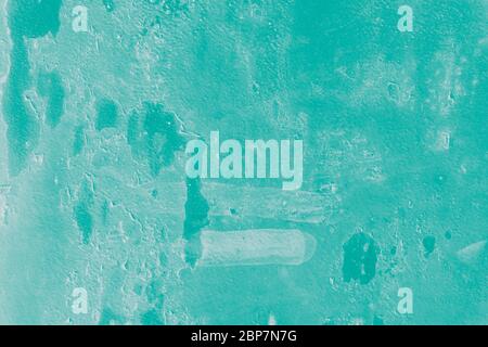 Fond vert de texture abstraite. Ancienne surface métallique avec taches et rayures Banque D'Images