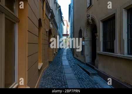 MEISSEN, ALLEMAGNE - 12 octobre 2019 : les plus belles rues de la vieille ville. Banque D'Images