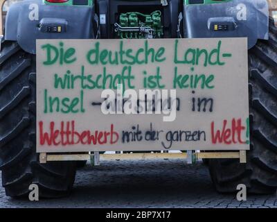 Démonstration des agriculteurs le 17 janvier 2020 à Magdebourg Banque D'Images