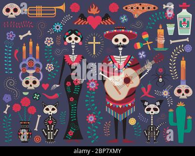 Fête mexicaine des morts Illustration de Vecteur