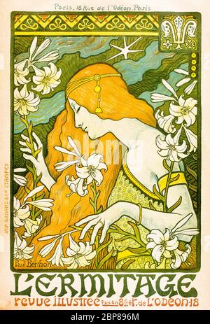 Paul Berthon, l'Ermitage, Art Nouveau, affiche, 1897 Banque D'Images