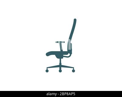 Chaise de bureau, icône de siège. Illustration vectorielle, conception plate. Illustration de Vecteur