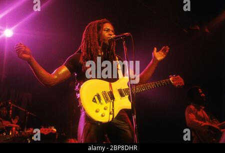 Eddy Grant concert en 1985 Banque D'Images