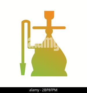 Magnifique icône Hookah Glyph Vector Illustration de Vecteur