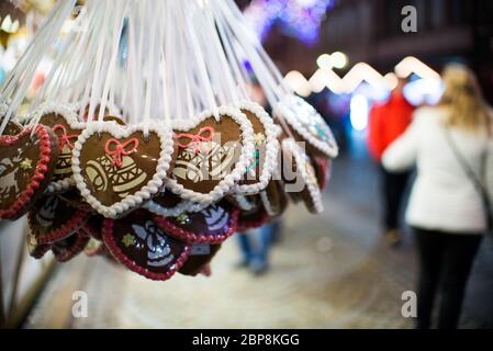 Wroclaw, Pologne, le 22 novembre 2016, Candy shop sur Marché de Noël à Wroclaw en Pologne, 22 Novembre 2016 Banque D'Images