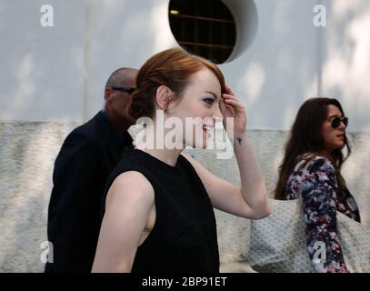 VENISE, ITALIE - 27 AOÛT : Emma Stone participe au premier jour du 71e Festival du film de Venise le 27 août 2014 à Venise, Italie. Banque D'Images