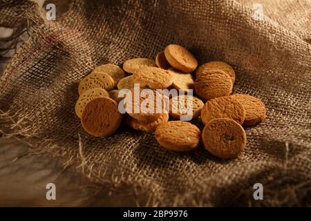 Les cookies de différentes céréales Banque D'Images