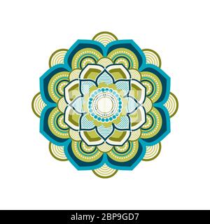 Mandala ornement Design Vector logo Template Illustration Design. Vecteur EPS 10. Banque D'Images