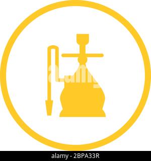 Magnifique icône Hookah Glyph Vector Illustration de Vecteur