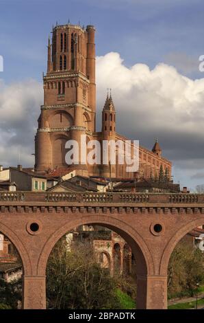 Cathédrale Saint Cecilia ou cathédrale Albi à Albi, Tarn, midi-Pyrénées, France. Banque D'Images