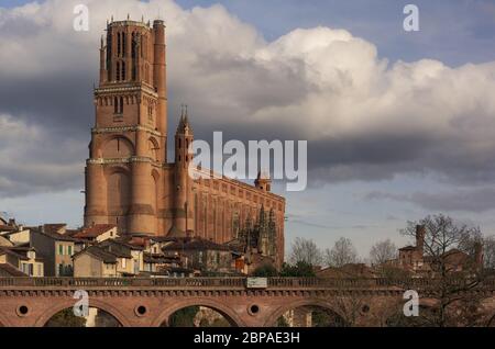 Cathédrale Saint Cecilia ou cathédrale Albi à Albi, Tarn, midi-Pyrénées, France. Banque D'Images