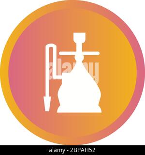 Magnifique icône Hookah Glyph Vector Illustration de Vecteur