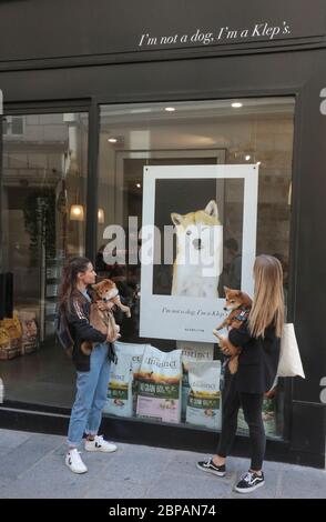 KLEP' S BOUTIQUE POUR CHIENS Banque D'Images