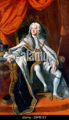 George II. Portrait du Roi George II de Grande-bretagne par Thomas Hudson, 1744 Banque D'Images