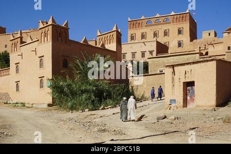 Ksar (village) n'Kob dans la vallée de Draa, au sud du Maroc Banque D'Images