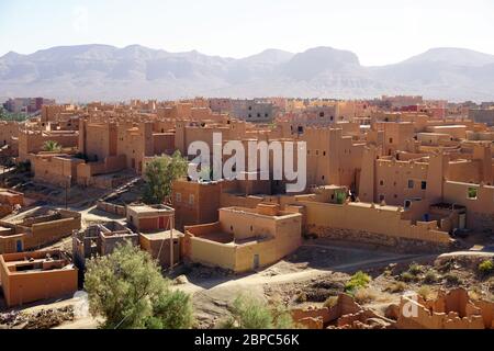 Ksar (village) n'Kob dans la vallée de Draa, au sud du Maroc Banque D'Images