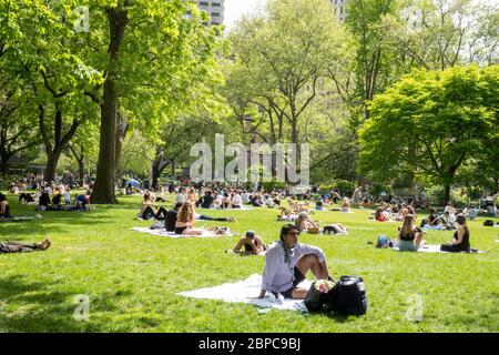 Le printemps est beau dans le Madison Square Park, NYC, USA Banque D'Images