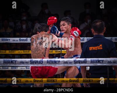 Muay Thai combat au Channel 7 Stadium Banque D'Images