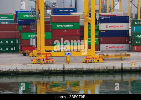 Container Port, Dublin City, Comté de Dublin, Irlande Banque D'Images