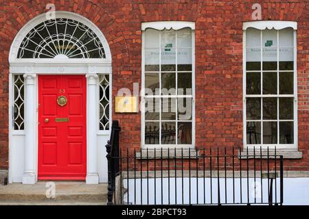 Georgian Door, Merrion Street Upper, Dublin City, Comté de Dublin, Irlande Banque D'Images