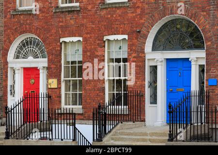 Georgian Door, Merrion Street Upper, Dublin City, Comté de Dublin, Irlande Banque D'Images