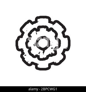 concept d'icône d'engrenage de lignes. illustration vectorielle créative. Illustration de Vecteur