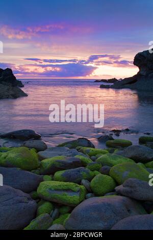 Sunset, Clogher Head, Dingle Peninsula, Comté de Kerry, Irlande Banque D'Images