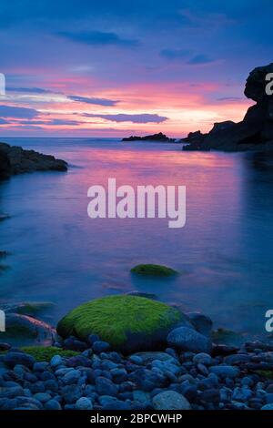 Sunset, Clogher Head, Dingle Peninsula, Comté de Kerry, Irlande Banque D'Images