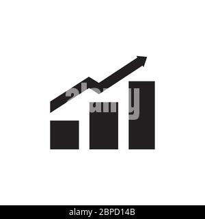 icône de croissance flèche vers le haut vecteur isolé sur fond blanc Illustration de Vecteur