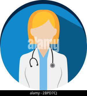 Icône médecin isolée Illustration de Vecteur