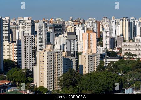 Vue panoramique sur la ville de Sao Paulo, Brésil. Banque D'Images