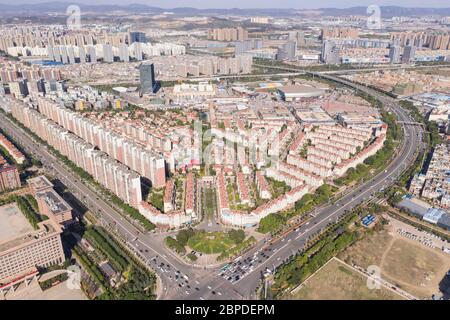 Vue aérienne de Guangdu à Kunming, Chine Banque D'Images