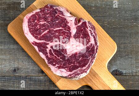 Steak de bœuf Black Angus australien aux yeux Banque D'Images