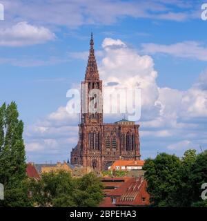 Kathedrale dans Strassburg im Elsass - Cathédrale de Strasbourg en Alsace, France Banque D'Images