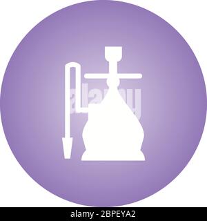 Magnifique icône Hookah Glyph Vector Illustration de Vecteur