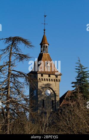 Rocamadour, Lot/France ; 22 mars 2016. Dominant le canyon de l'Alzou, la cité médiévale de Rocamadour est un miracle d'équilibre. Banque D'Images