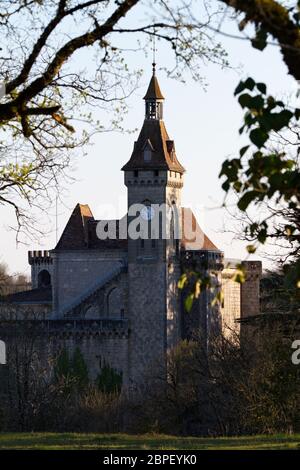 Rocamadour, Lot/France ; 22 mars 2016. Dominant le canyon de l'Alzou, la cité médiévale de Rocamadour est un miracle d'équilibre. Banque D'Images