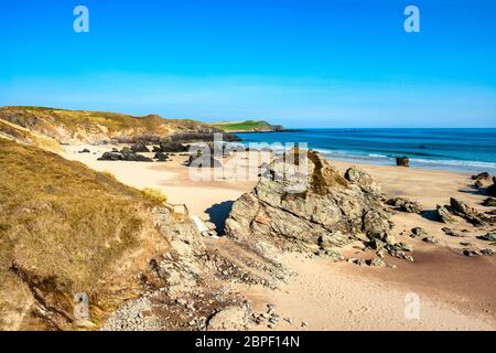 Sango Bay et la plage près de Durness Sutherland Highland Ecosse avec beau et propre sable Banque D'Images