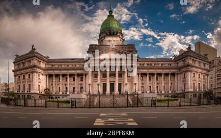 Façade du Congrès national de l'Argentine, Buenos Aires, Argentine. Banque D'Images