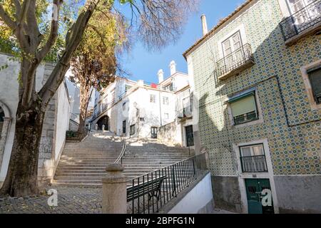 Beau et unique d'Alfama à Lisbonne, Portugal Banque D'Images